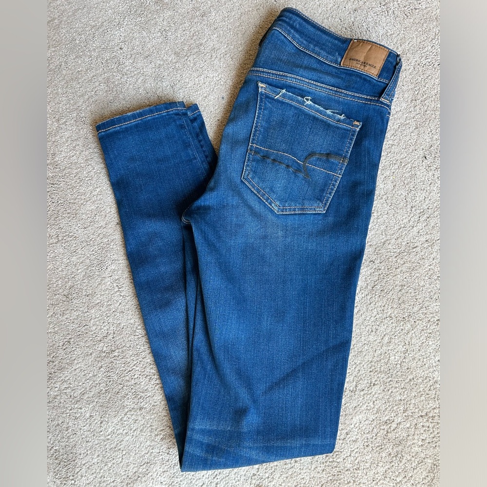 Women’s American Eagle Jeans size 8Long Super stretch Jegging